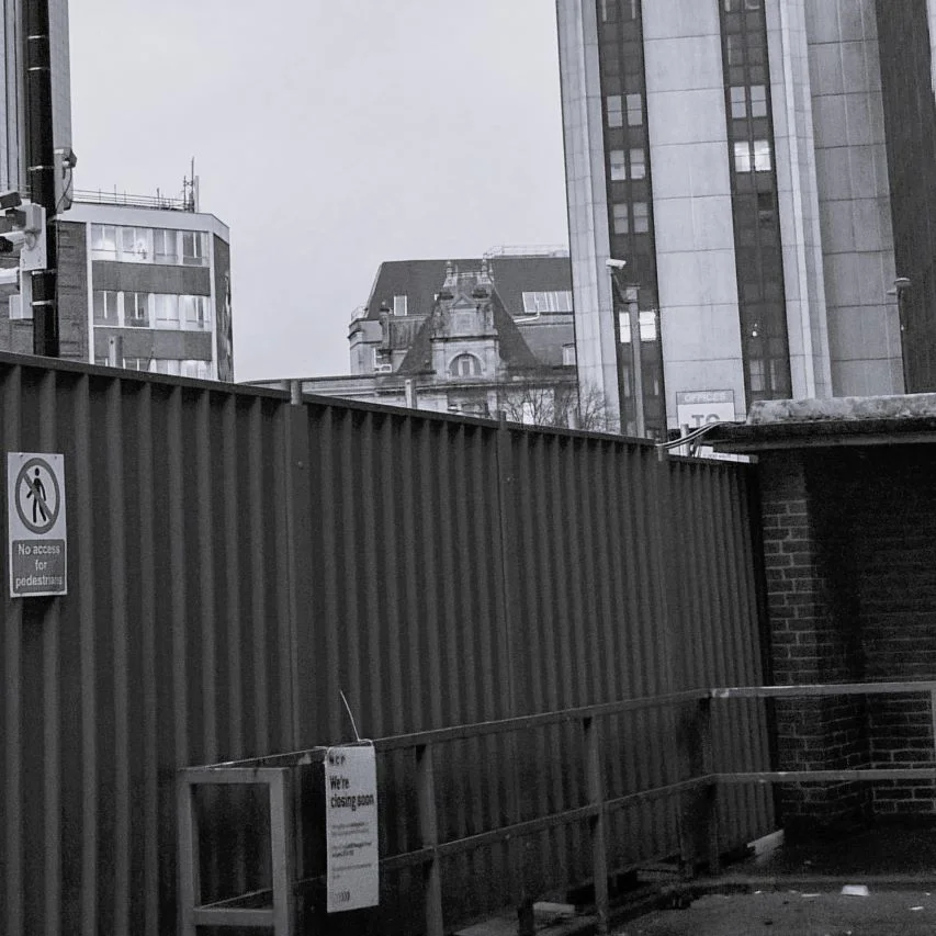Site perimeter showing a vulnerability allowing people to climb on in order to highlight the security concerns