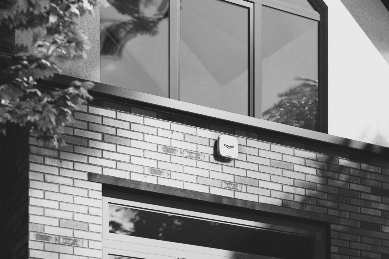 Ajax Systems alarm installed on external wall