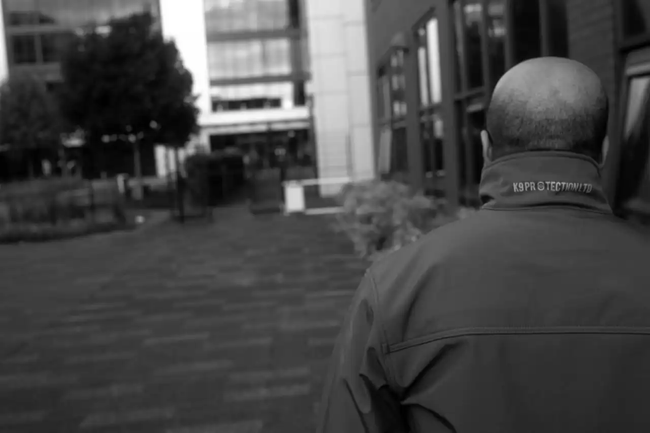 Security guard carrying out a patrol
