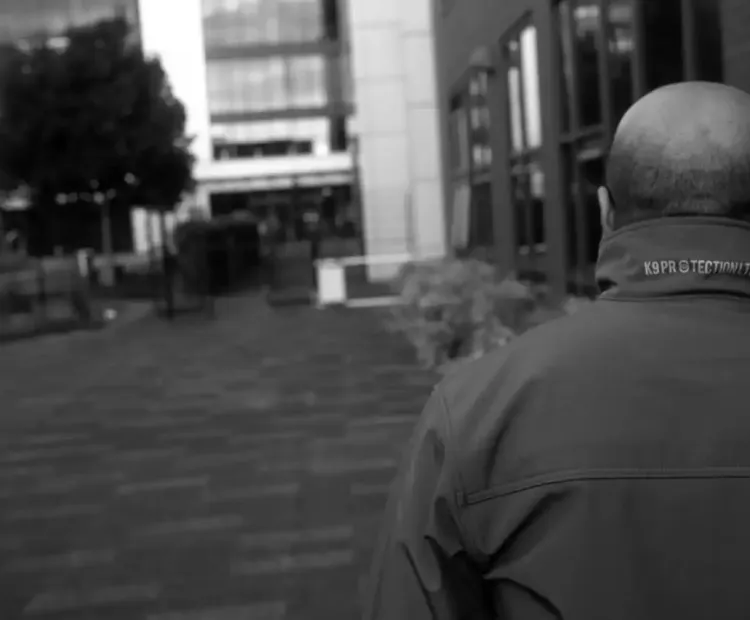 Security guard carrying out a patrol